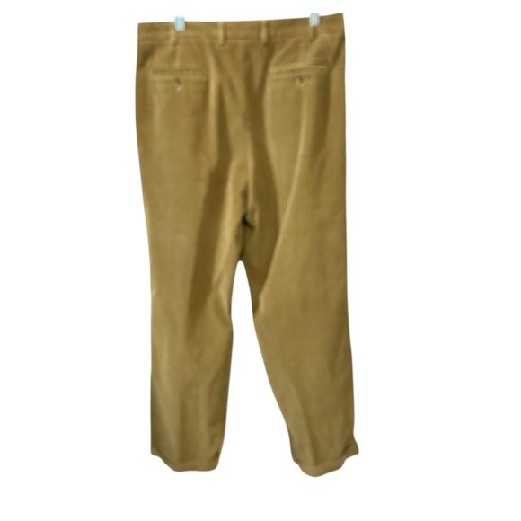 Brooks Brothers Mens Brown Corduroy Pleated Pants W35 L30 - Picture 3 of 5